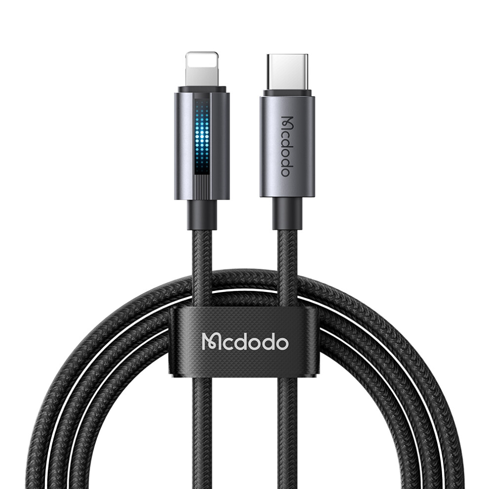 Mcdodo Ca-5710 1.2M Type-C To Ning 36W Charging Cable Braided Data Cord With Breathing Light 6914286555144