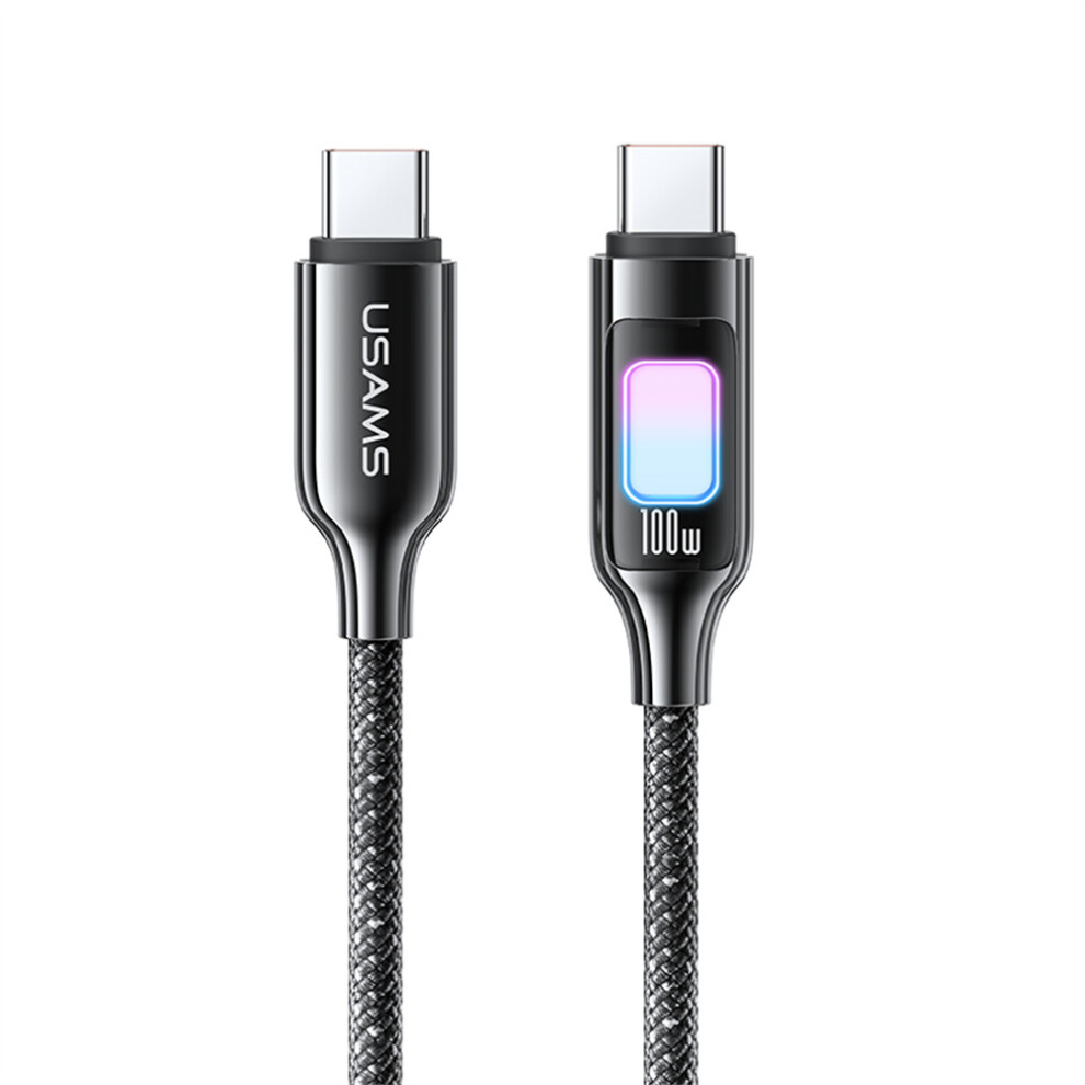 (Tarnish) Usams Sj750 Tc Series 1.2M 100W Fast Charging Type C To Type C Data Cable With Colorful - Tarnish Light 6914281242704