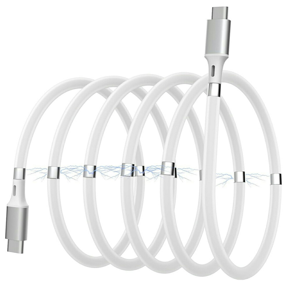 1M 2.4A Fast Charging Cable Magnetic Storage Usb-C To Usb-C 60W Data Cord 6914287522459