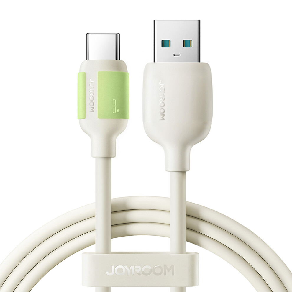 Joyroom S-A53 1.2M Usb-A To Type-C 3A Fast Charging Cable Liquid Silicone Fluorescent Data Cord Light 6914288081887