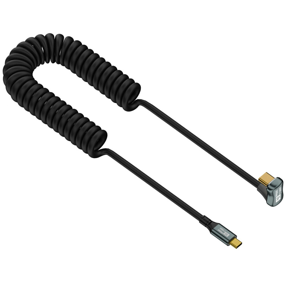 1.8M Type-C Straight Male To U-Shape Male Pd 100W Fast Charging Spring Wire 8K 60Hz Video Output Cable 6914280524870
