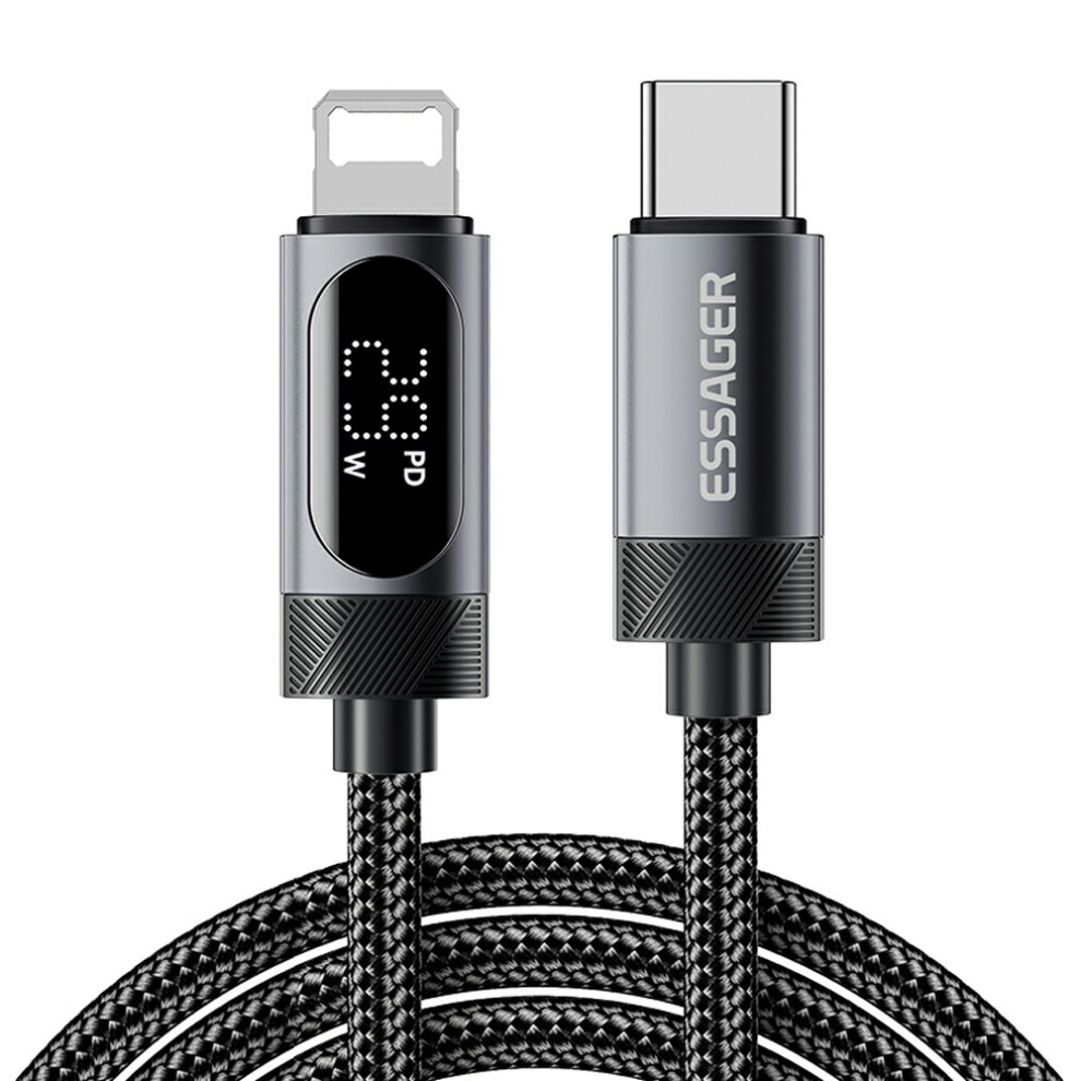 Essager 1M Data Cable 29W Led Display Fast Charging Usb C To Lightning Braided Data Cord 6914280255330