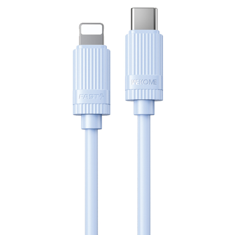 (Blue) Wekome Wdc-55 Type-C To Lightning Cable Pd30w 480Mbps Elastic Liquid Silicone Fast Charging Data Cable - Blue 6914285813603