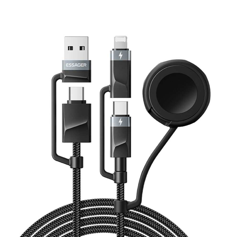 Essager 5 In 1 Charging Cable 2M Fast Charging Pd 60W Data Sync 480Mbps Cable For Phone Tablet Watch 6914283370603