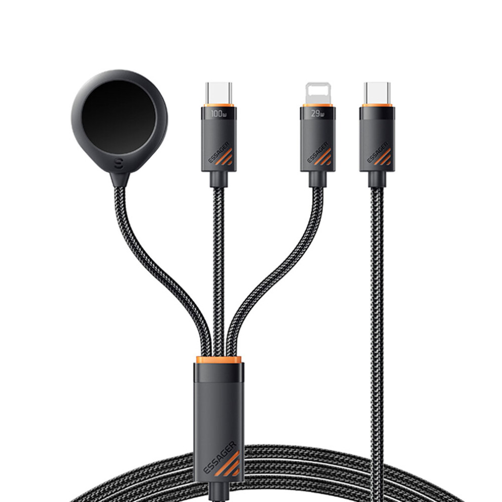 Essager 3 In 1 Charging Cable For Watch Phone Type-C Devices Pd 100W Fast Charging Data Cable 6914282290810
