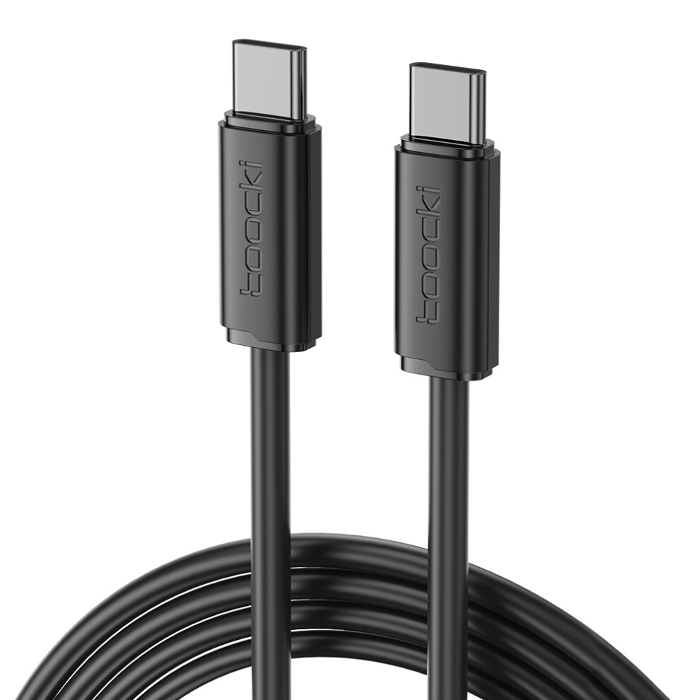 (Black) Toocki Tq-X20 1M Pd 60W Fast Charging Cable Type C To Type C High Speed Data Transfer Wire - Black 6914281450994