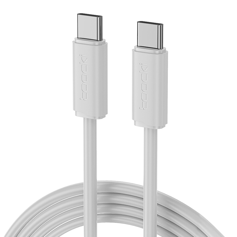 () Toocki Tq-X20 1M Pd 60W Fast Charging Cable Type C To Type C High Speed Data Transfer Wire - White/Black 6914285457456