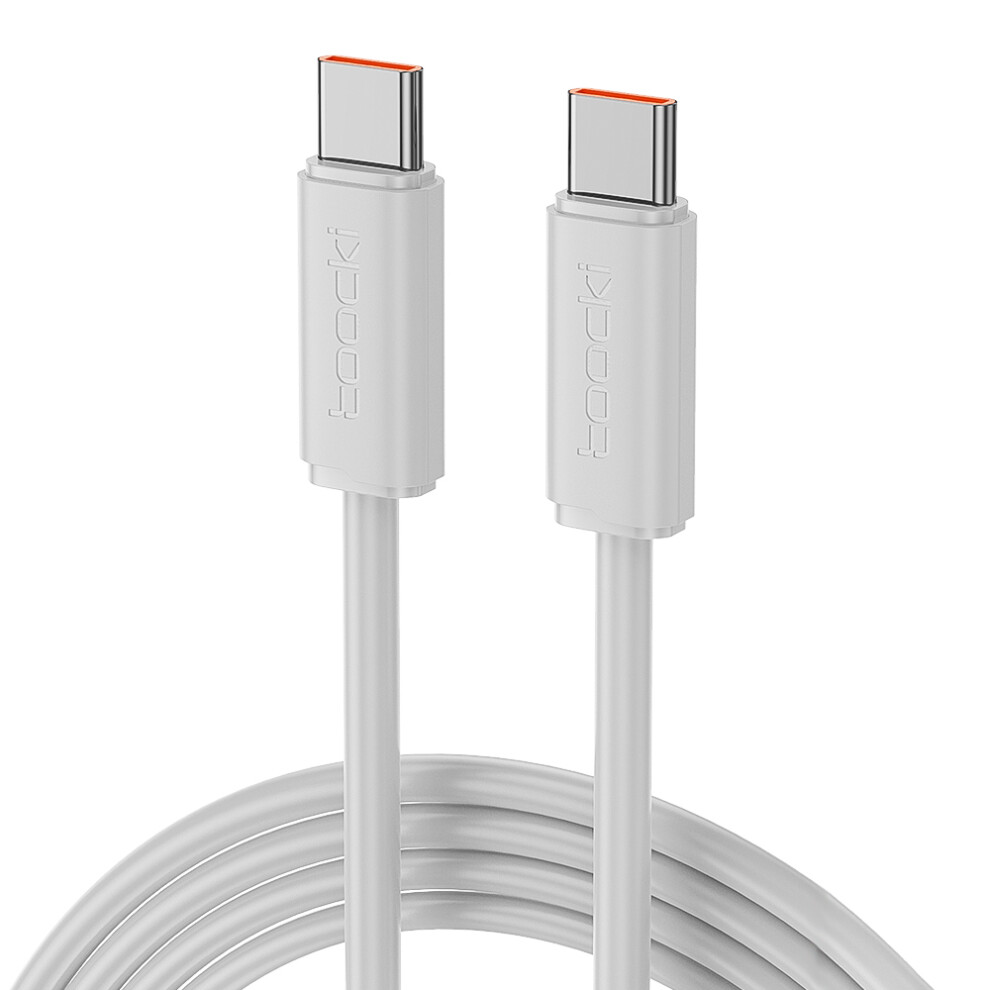() Toocki Tq-X20 1M Usb C To C Tpe Cable Pd 100W Fast Charging Data Cord For Iphone Huawei Xiaomi - White/Black 6914286417220