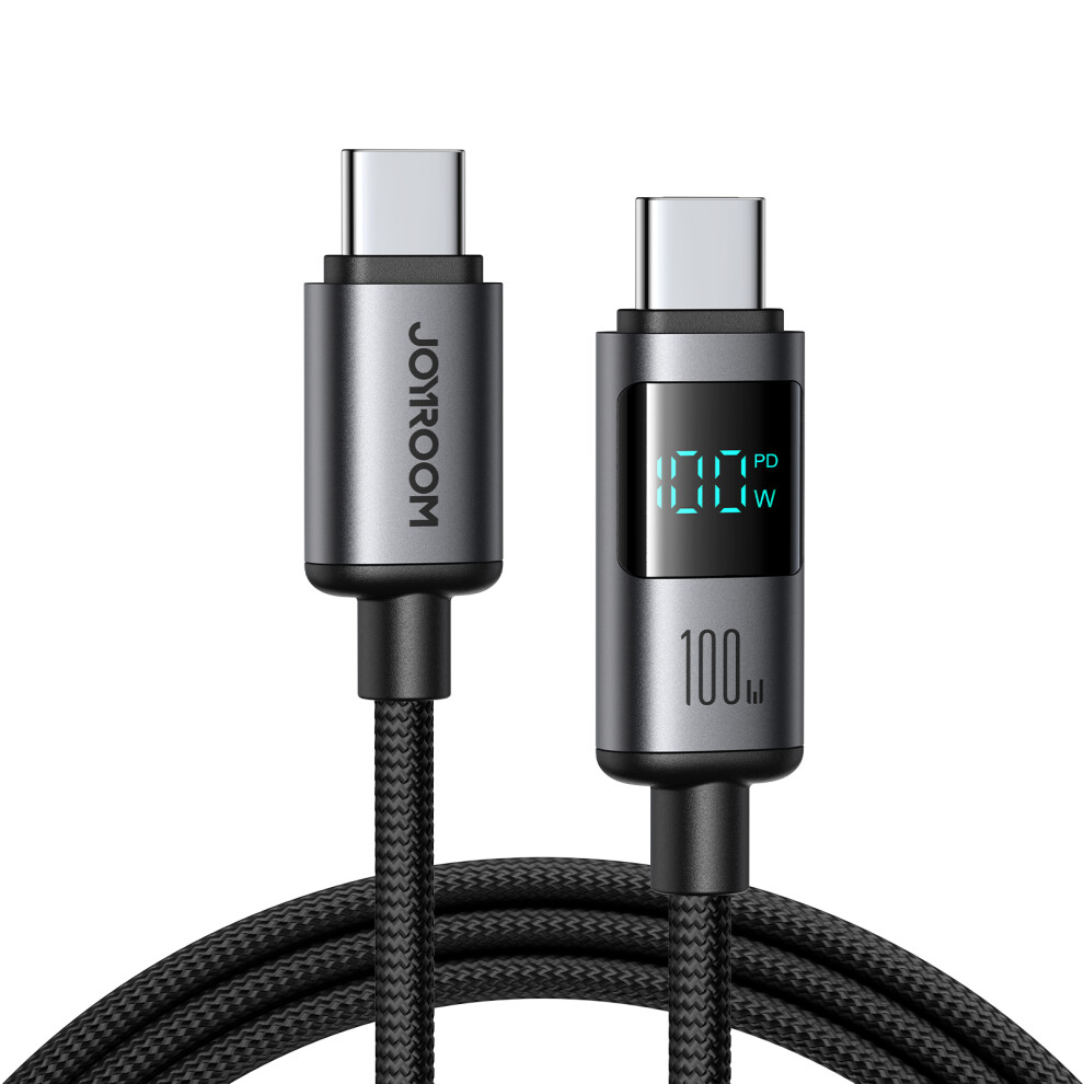 Joyroom S-A16 Pro 1.2M Type-C To Type-C Data Cable 100W Fast Charging Cable With Digital Display 6914282356066