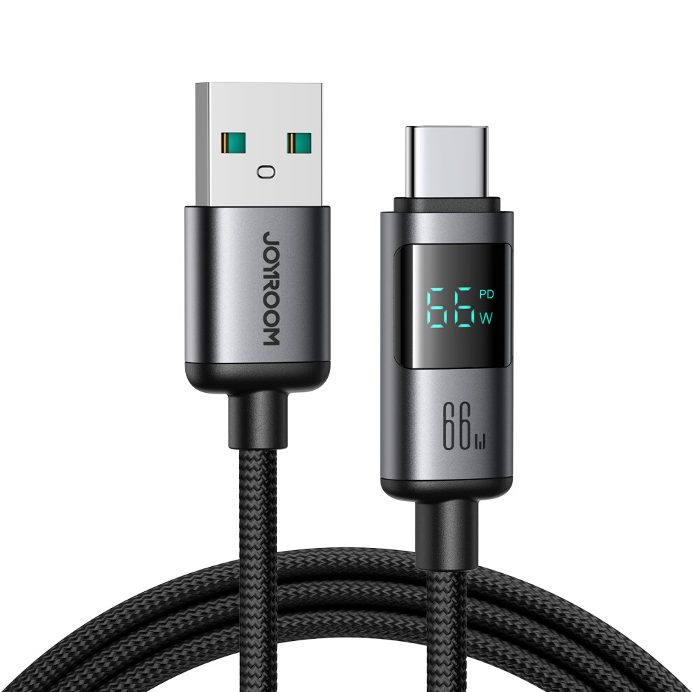 Joyroom S-A16 Pro 1.2M Usb-A To Type-C Data Cable 66W Fast Charging Cable With Digital Display 6914285137631