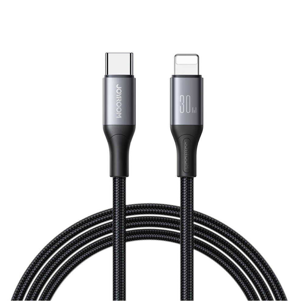 (Black) Joyroom S-A28 2M Type-C To Lightning Cable Pd 30W Fast Charging Data Transfer Cord - Black 6914289900682