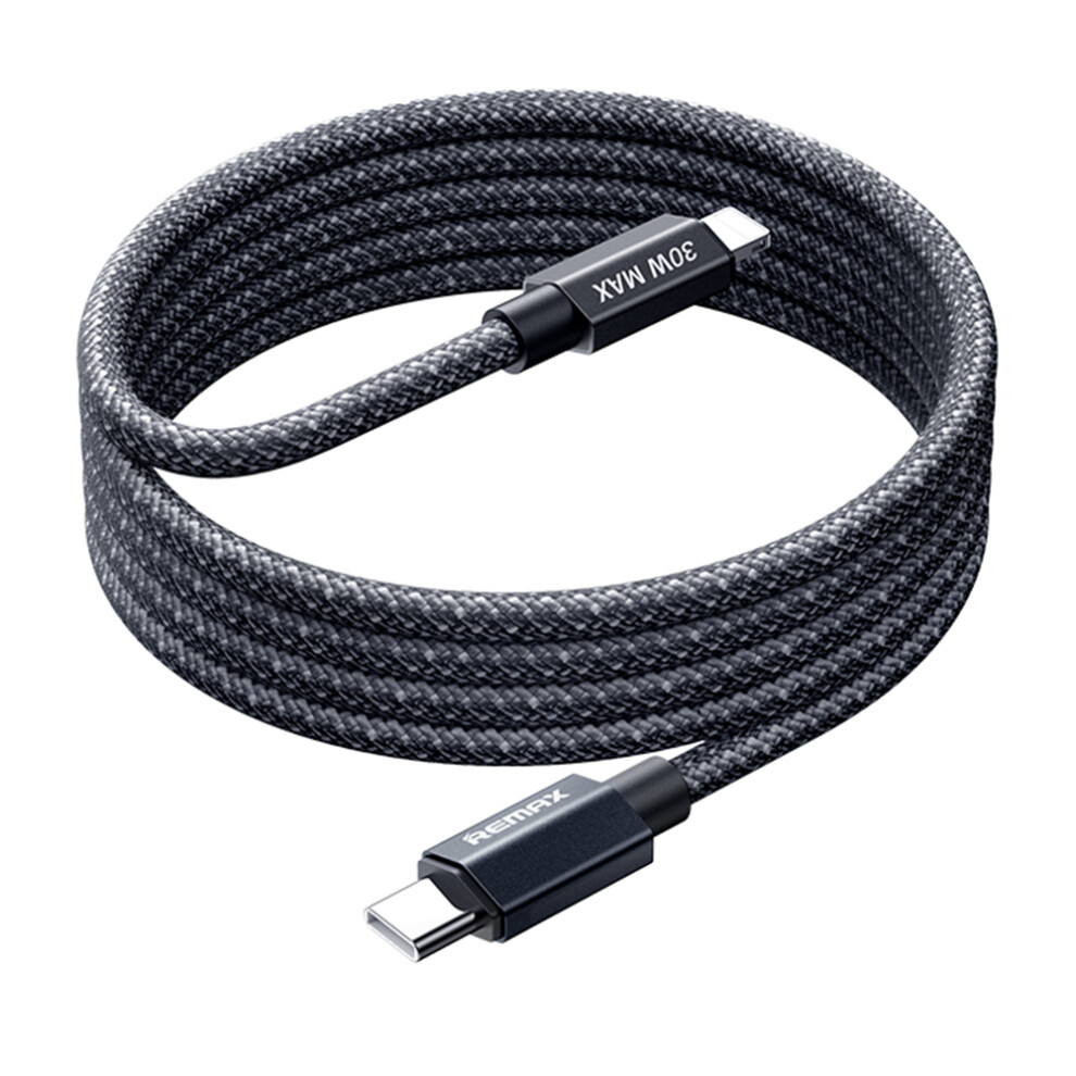 Remax Cb01 1.2M Type C To Lightning Braided Data Cable Pd 30W Fast Charging Cable With Led Indicator 6914283364527