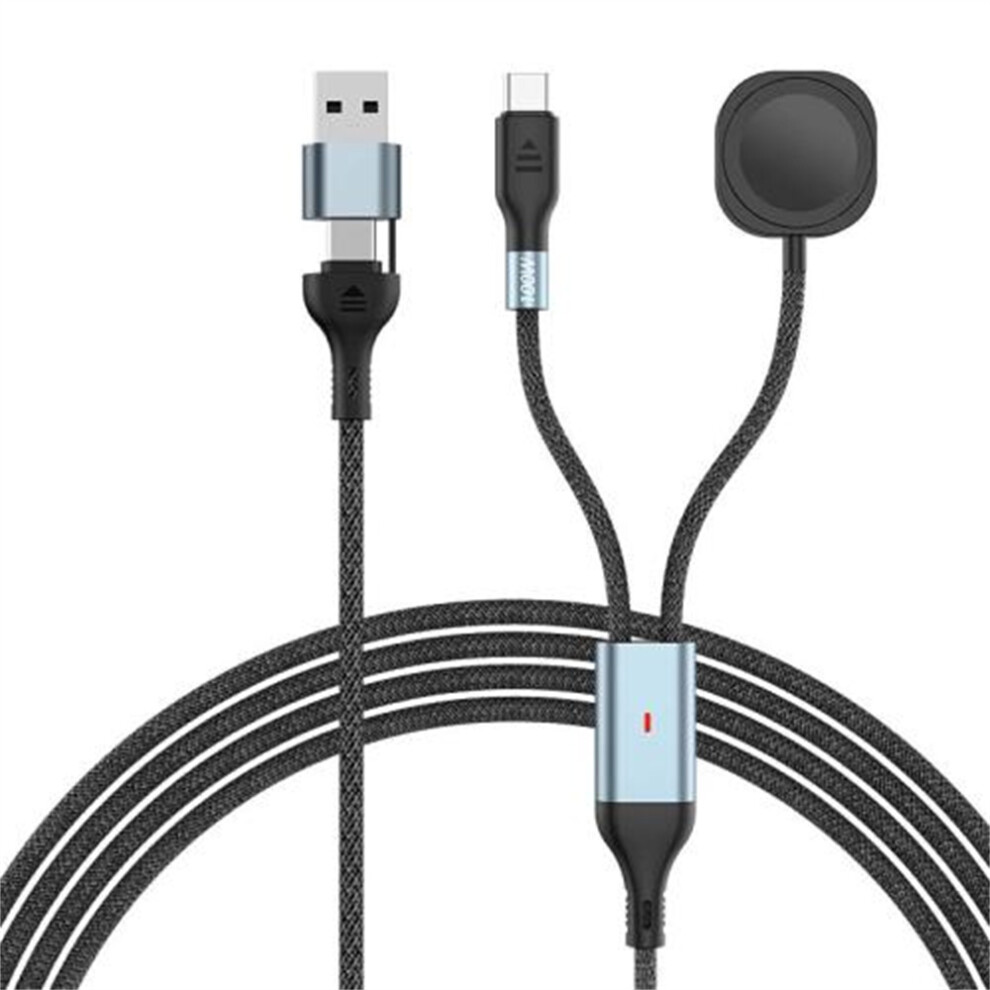 1.2M 2 In 1 Usb A Usb C To Usb-C For Apple Watch Wireless Charging Dock Pd 100W Fast Charging Cable 6914289004311