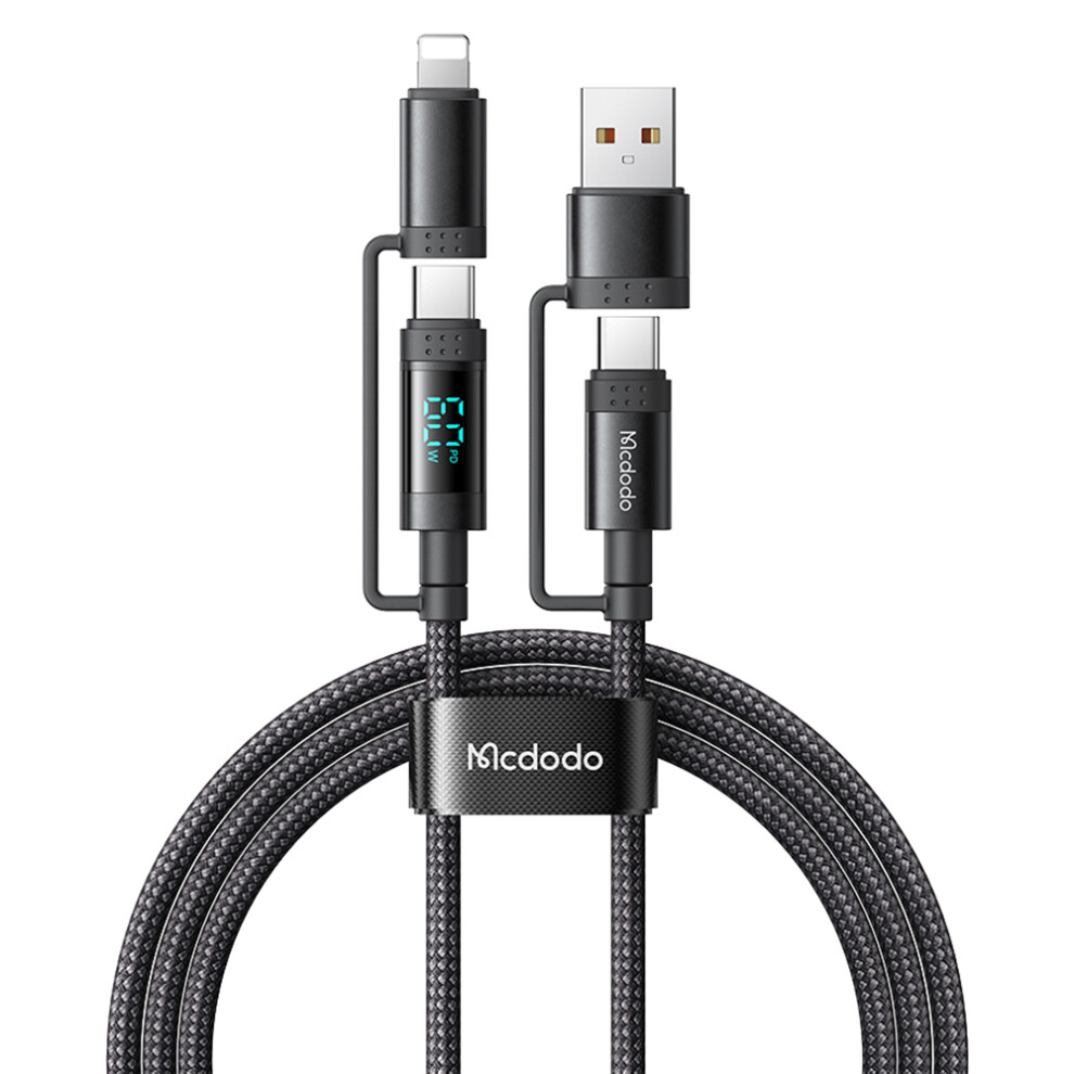 Mcdodo Ca-1990Mdd 1.2M 4 In 1 Data Cable Digital Display Usb-A Usb-C To Usb-C 8Pin Pd 60W Fast Charging Cord 6914282497776