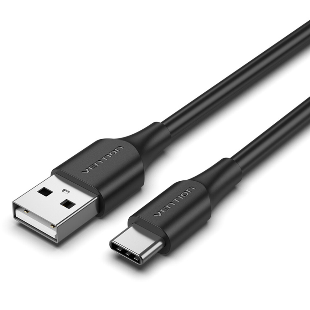 Vention Cthbd 0.5M Usb 2.0 A Male To C Male Cable 3A Fast Charging Data Sync Cord - Black 6914287753471