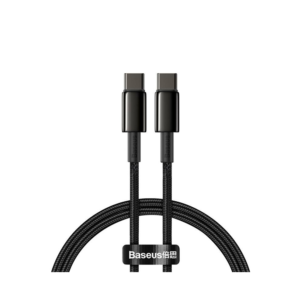 Baseus Tungsten Series For Iphone 15 Series Fast Charging Data Cable Type-C To Type-C 100W [1M] Gold 6914281025109