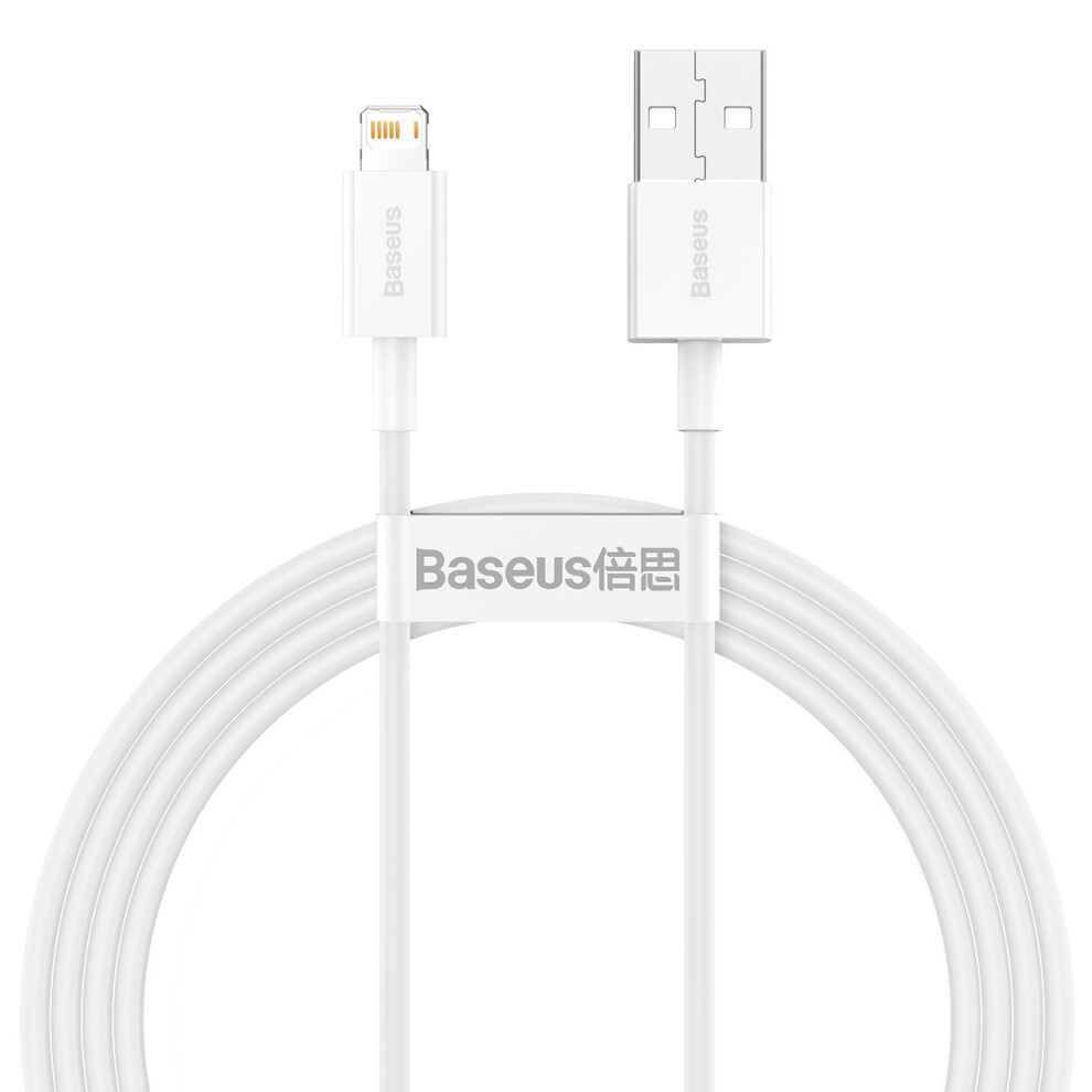 Baseus Superior Series Fast Charging Data Cable Usb To Ip 2.4A 1.5M - White 6914285310485
