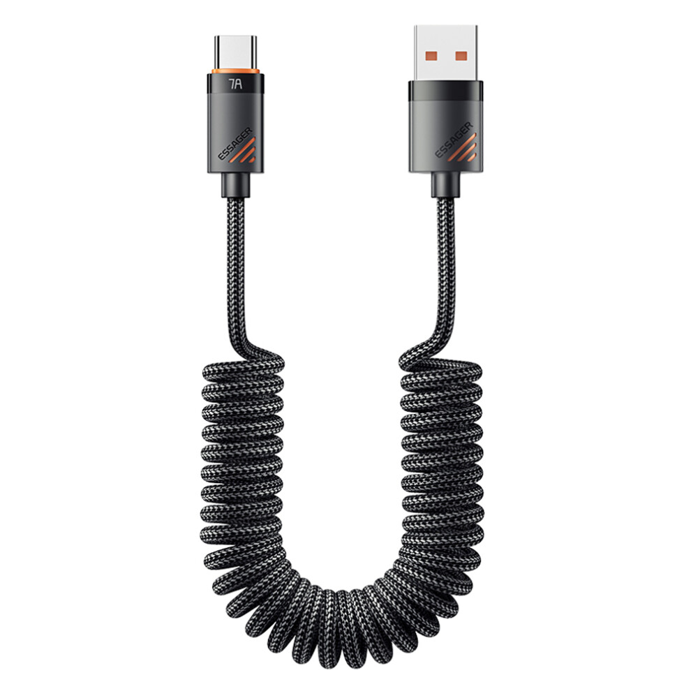 Essager Spring Data Cable Usb-A To Type-C 100W 7A Fast Charging Cable 1.2M 6914284643461