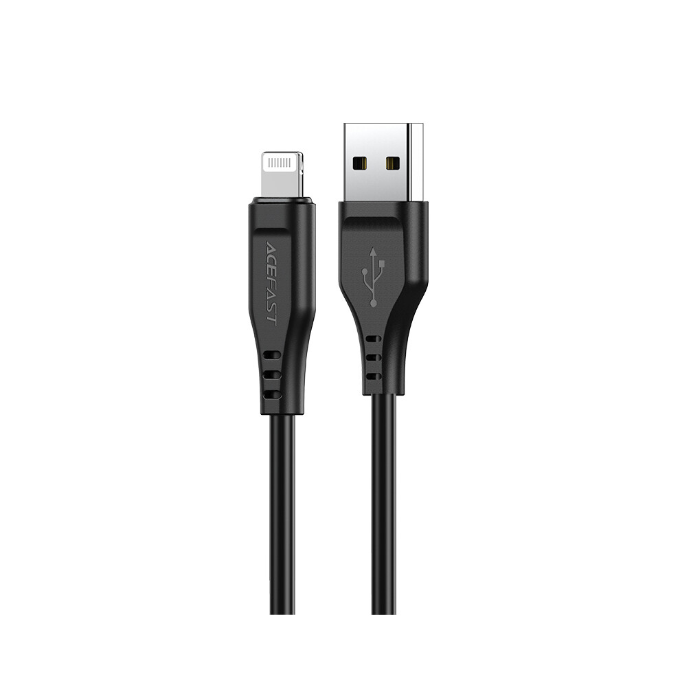 () Acefast C3-02 Mfi Certified Usb-A To Lightning Tpe Charging Data Cable 1.2M - Black/White 6914283246984