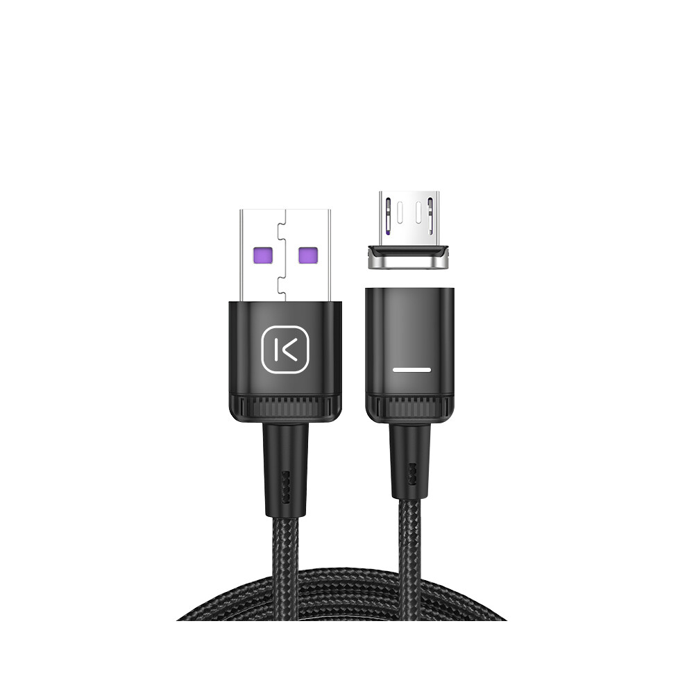 Kuulaa Strong Magnetic Micro Usb Cable Charging Cable 3A Fast Charging Usb Charger Data Cable, 1M - Black 6914284405403