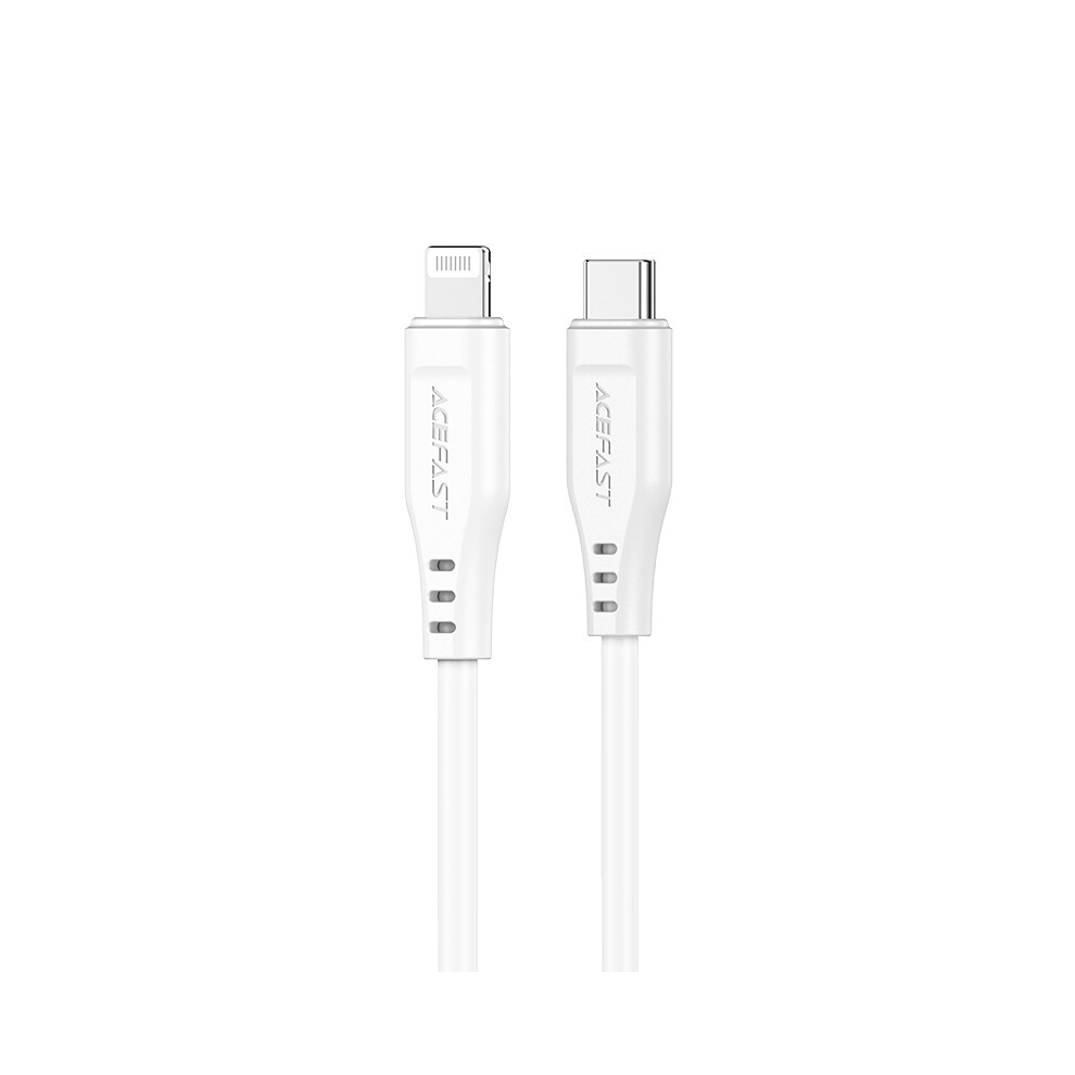 () Acefast C3-01 Mfi Certified Usb-C To Lightning Tpe Charging Data Cable Support Pd30w Fast Charging 1.2M - White/Black 6914286300003