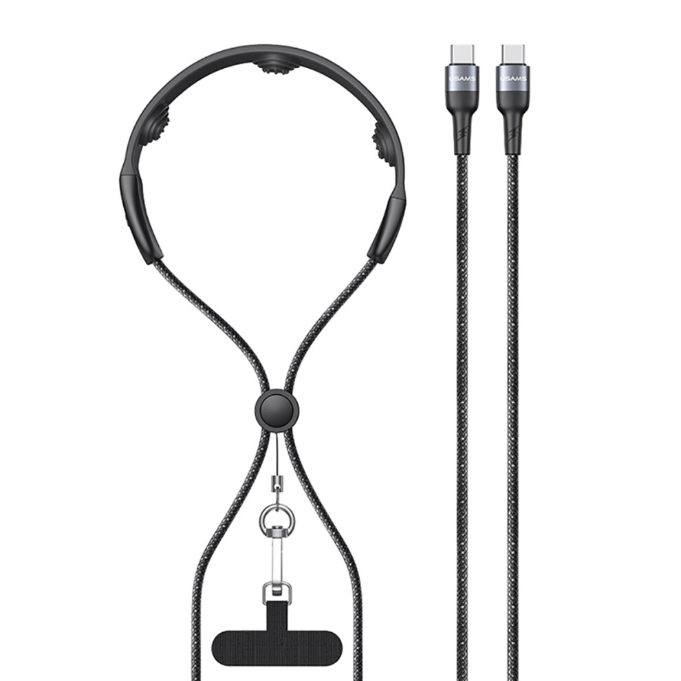 Usams Sj759 U89 100W Fast Charging Data Cable 1.4M With Massage Function And Phone Lanyard 6914280054773