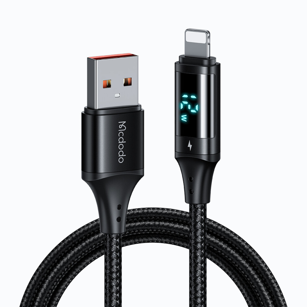 Mcdodo Mdd Ca-1060 1.2M 480Mbps Data Transmission Lightning Port Charging Cable Wire - Black 6914284885373