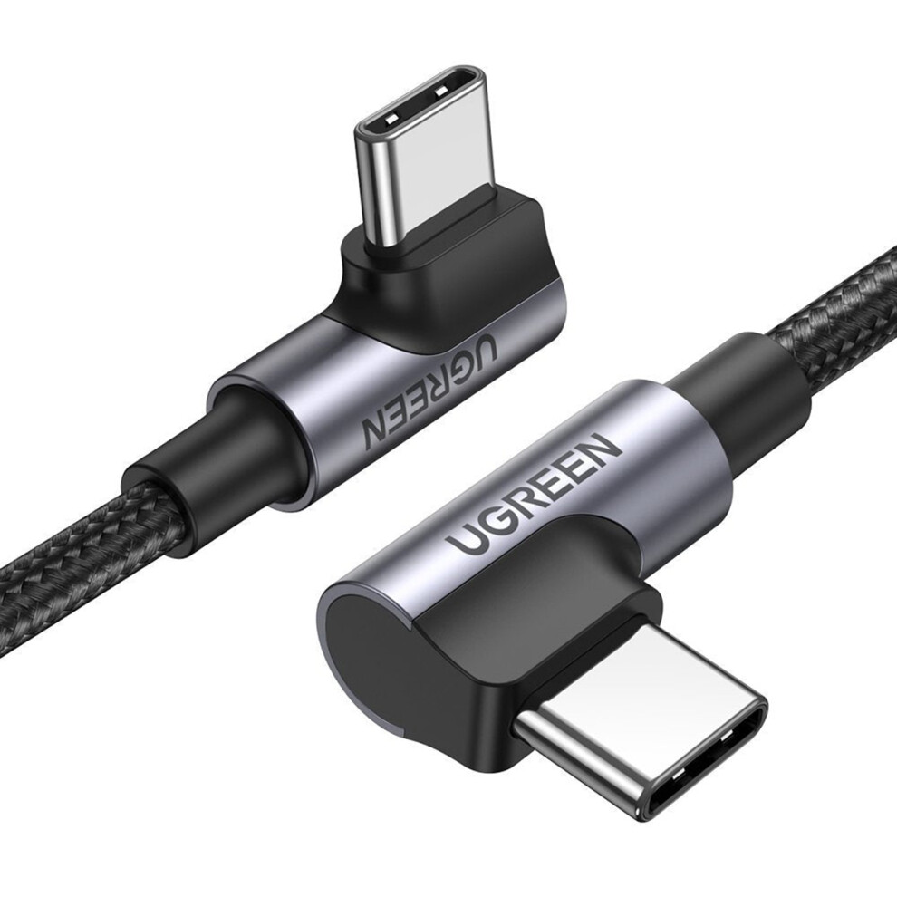 Ugreen 1M Usb C To Type C 90 Degree Right Angle Data Cable 100W Pd Fast Charge For Laptop Smartphone Tablet 6914287607514