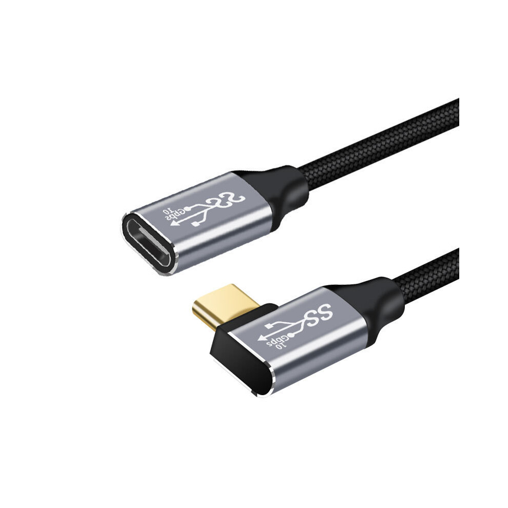 0.25M Type C Female To C Male Elbow Extension Cable Type C 3.1 Multi-Function Gen2 Pd 100W Usb C Cable 6914283947270