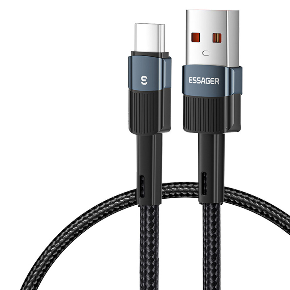 (Blue) Essager 1M 6A Fast Charging Usb To Type C Charge Cord 480Mbps Transmission Cable - Blue 6914289170740