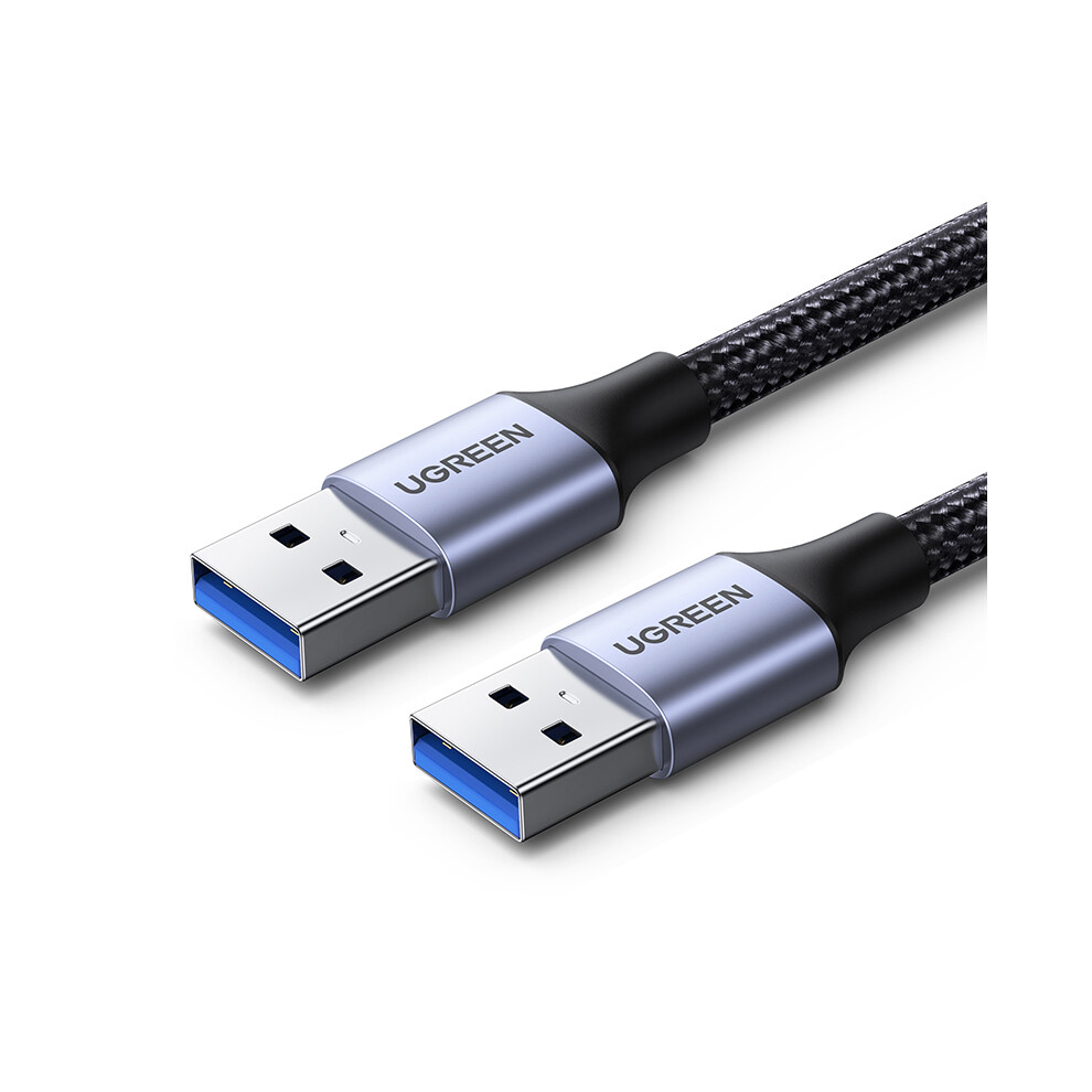 Ugreen 80789 Usb 3.0 Male To Male Braided Cable 0.5M Fast Speed Data Transmission Cord For Laptop Flash Drive Computer 6914287916234