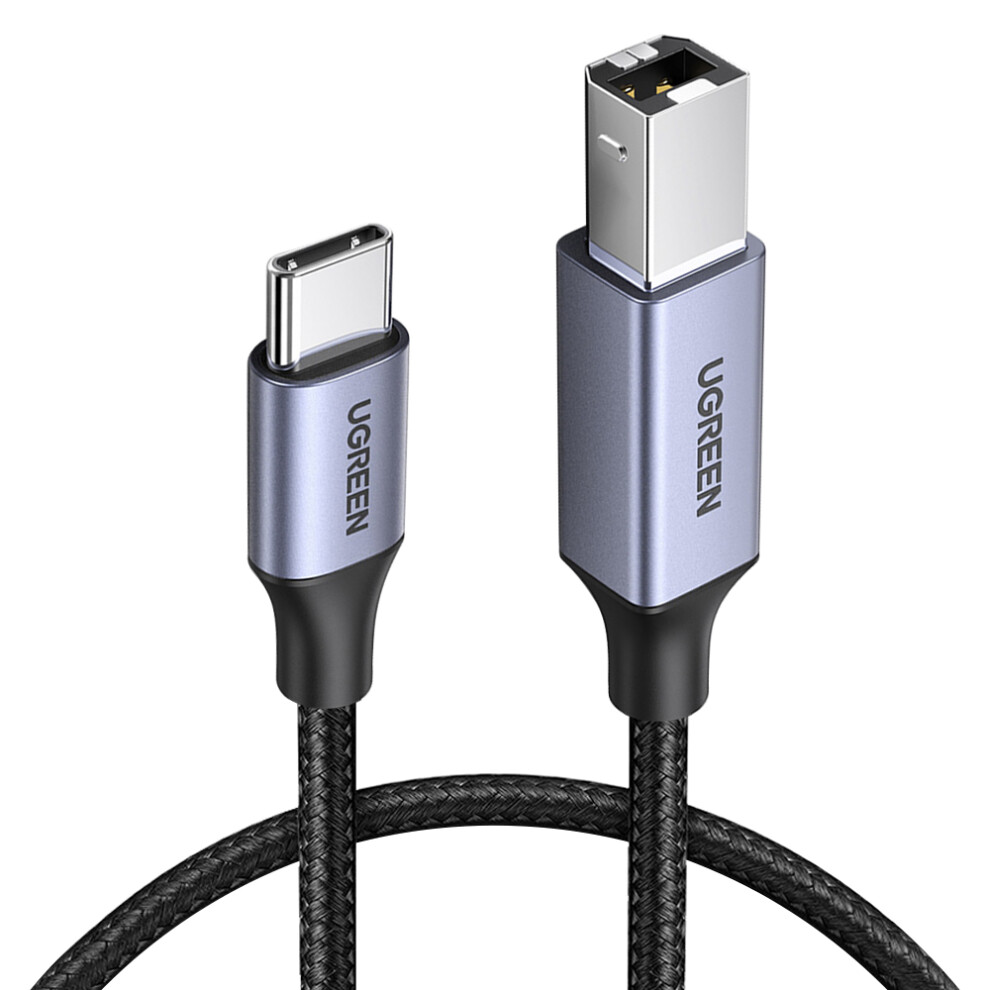 Ugreen 1.5M Usb C To Usb B 2.0 Nylon Braided Cable For Macbook Pro Epson Hp Canon Samsung Printer 6914284207403