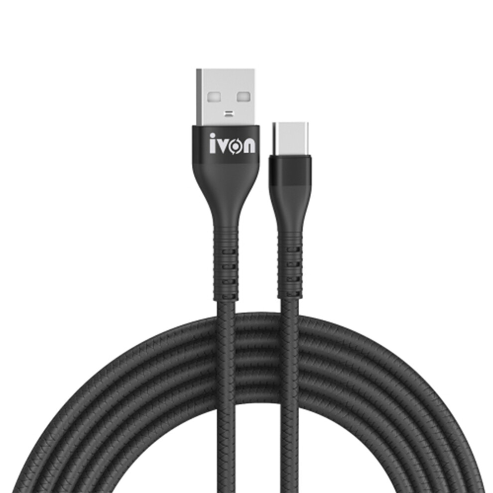 Ivon Ca92 For Iphone 15 Series 1.5M Data Cord 2.4A Usb To Type-C Flexible Rubber Cable 6914282434290