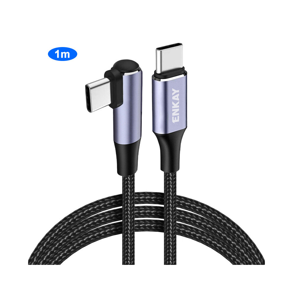 Enkay 1M Usb C To C Cable Pd 100W Elbow Fast Charging For Macbook Ipad 6914286171344