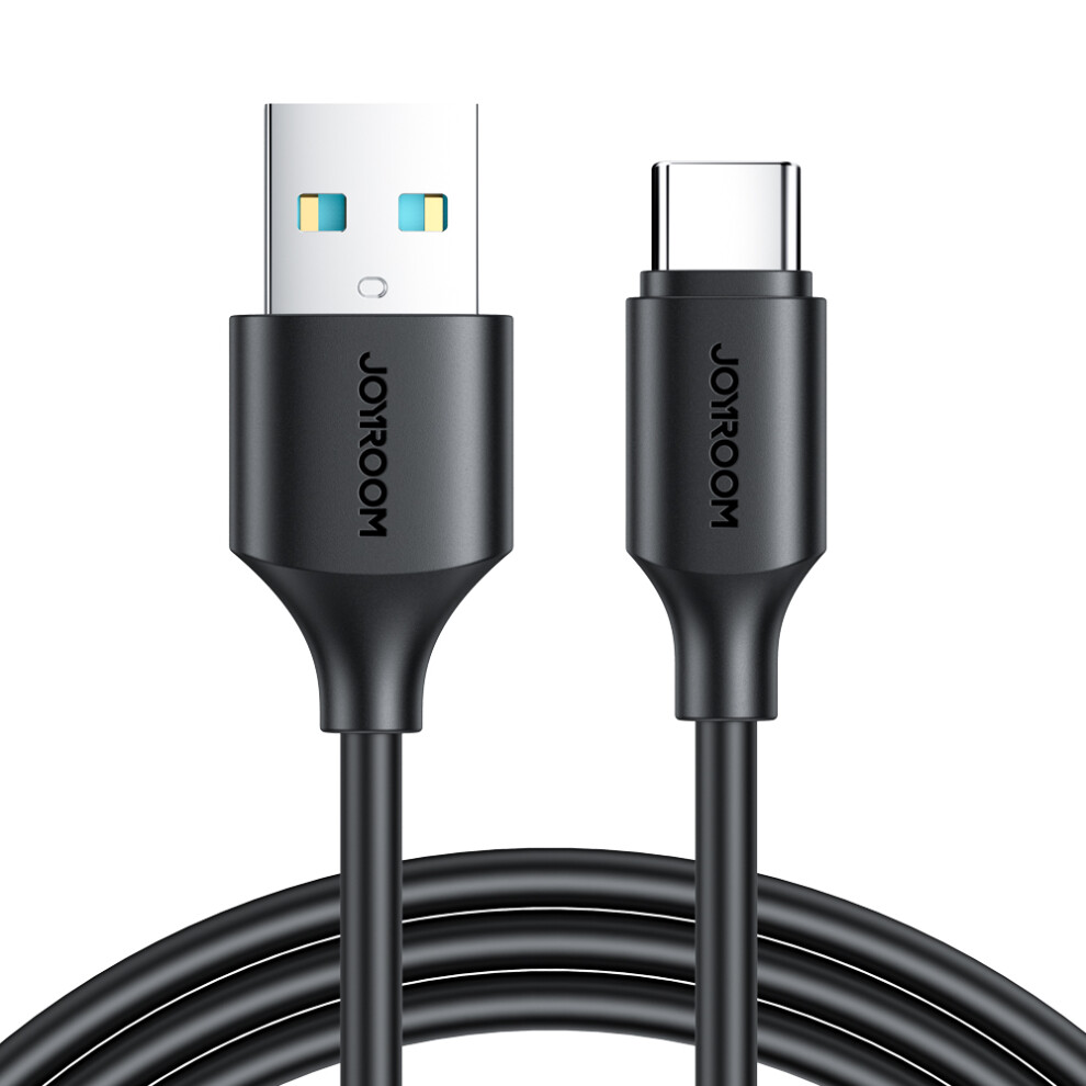 (Black) JOYROOM S-UC027A92 2m Premium Series for iPhone 16-15 Series USB-A to Type-C 3A Fast Charging Cable Support Data Transfer - White