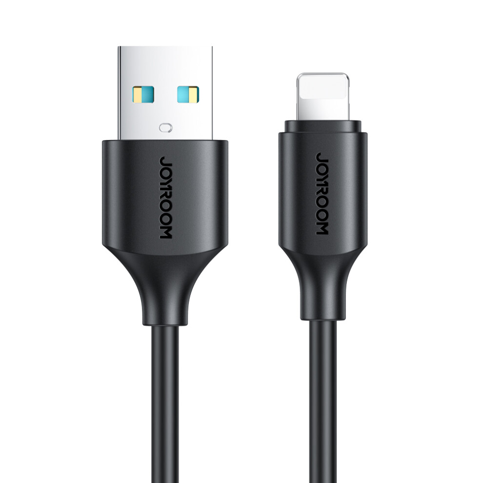 () Joyroom S-Ul012a925 25Cm Premium Series Data Cable For Power Bank Usb-A To Lightning 2.4A Fast Charging Wire - Black/White 6914286966940