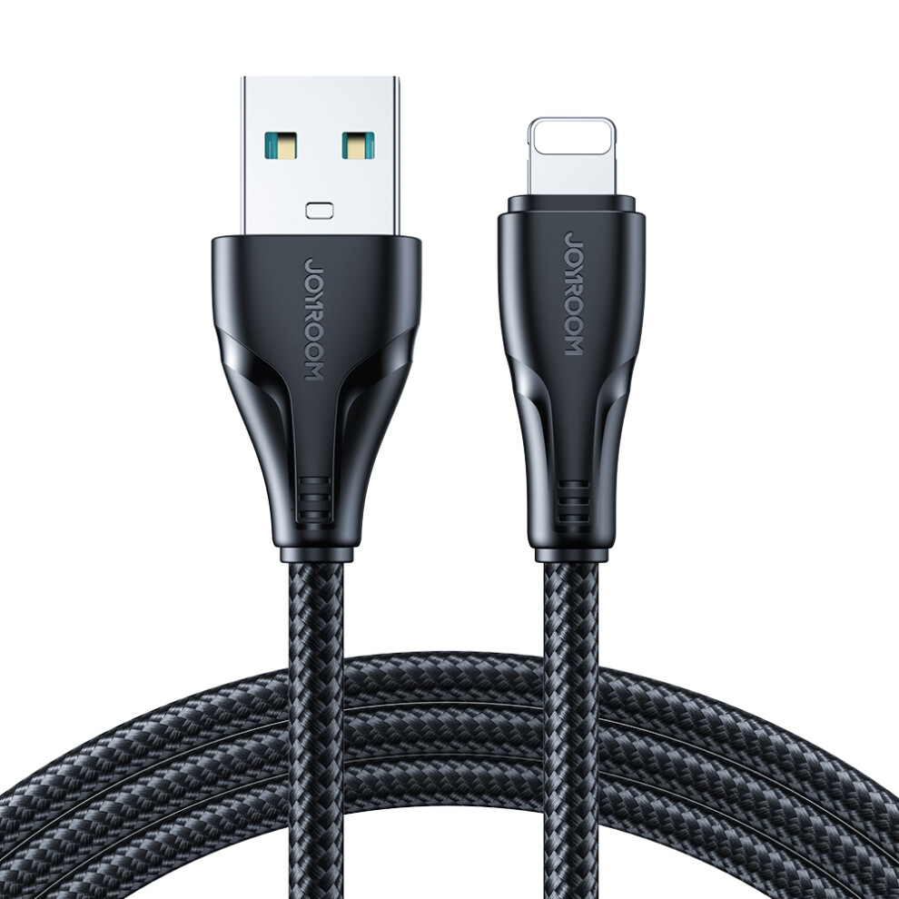 Joyroom S-Ul012a11 Surpass Series 1.2M Usb To Lightning Cable For Iphone, 2.4A Fast Charging+480Mbps Data Transmission Function Cord - Black 6914285920172
