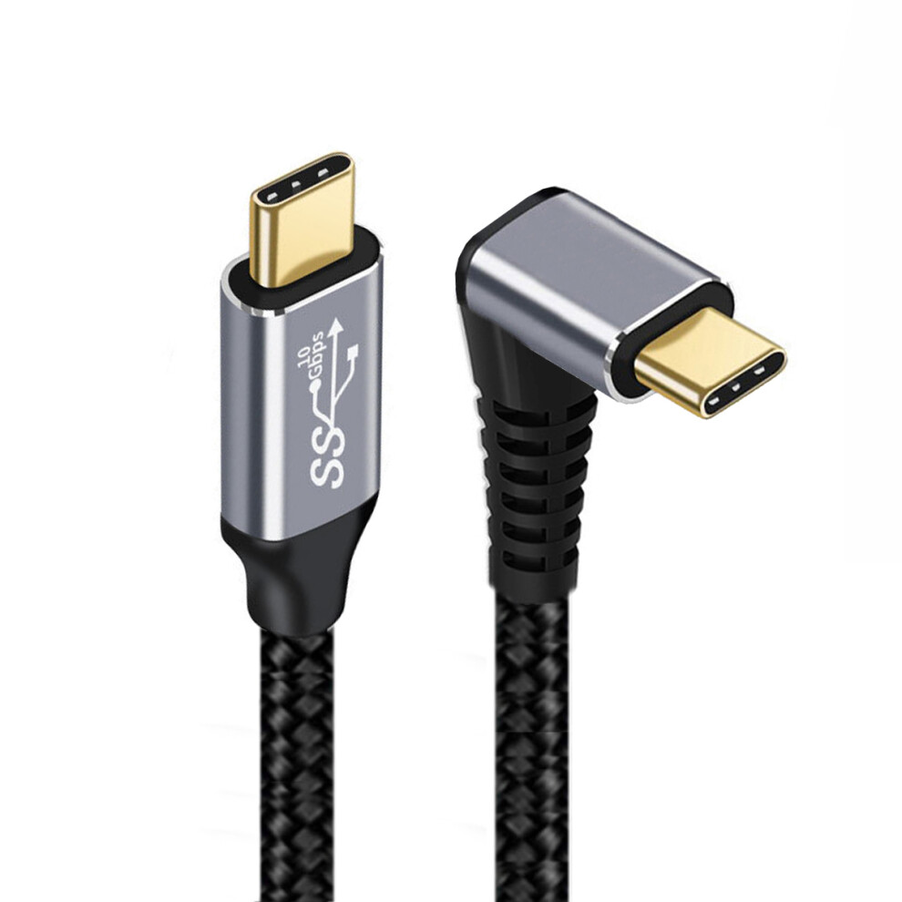 Uc-064-Up-2.0M 90-Degree Angled Type-C Male To Male Usb3.1 Data Cable 10Gbps 100W Fast Charging Cable With E-Marker Chip 6914282516309