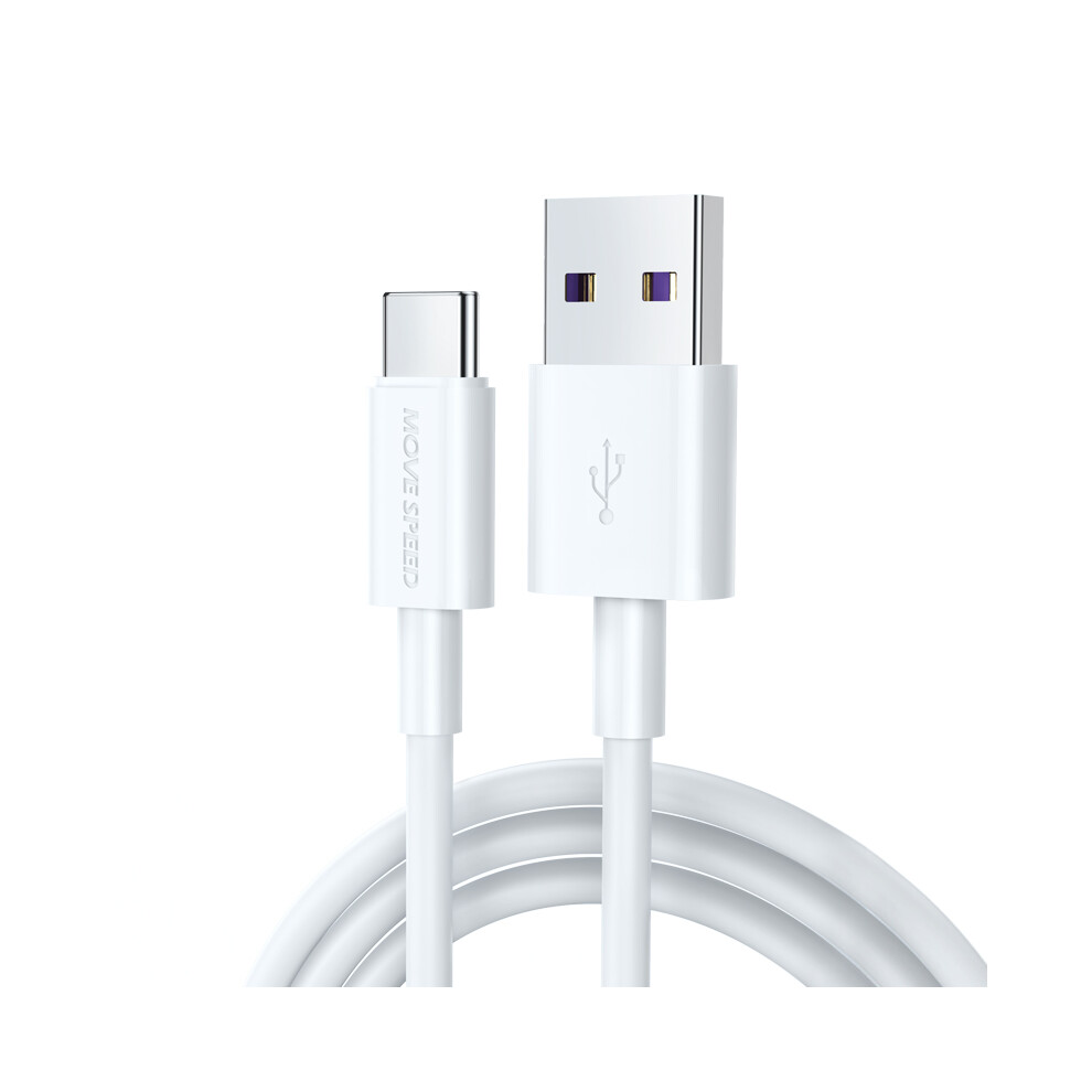 Move Speed Ysuct02-C12w 5A Usb C Data Cable 1.2M Usb-A To Type C Fast Charging Tpe Cord - White 6914285717185