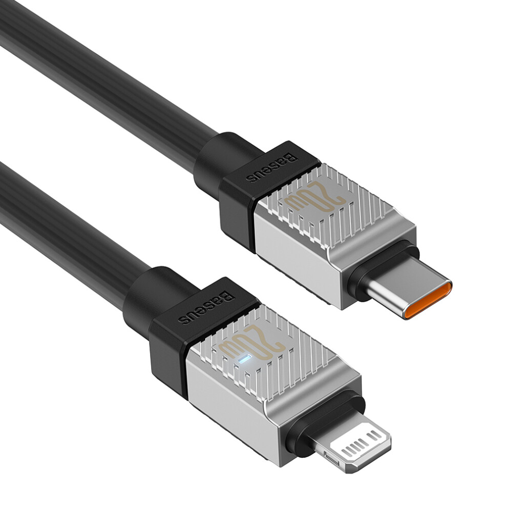 (Black) Baseus Coolplay Series Cb000045 1M 20W Fast Charging Type-C To Ip 7Pin Charging Cable 480Mbps Data Transfer Cord - Black 6914286160157