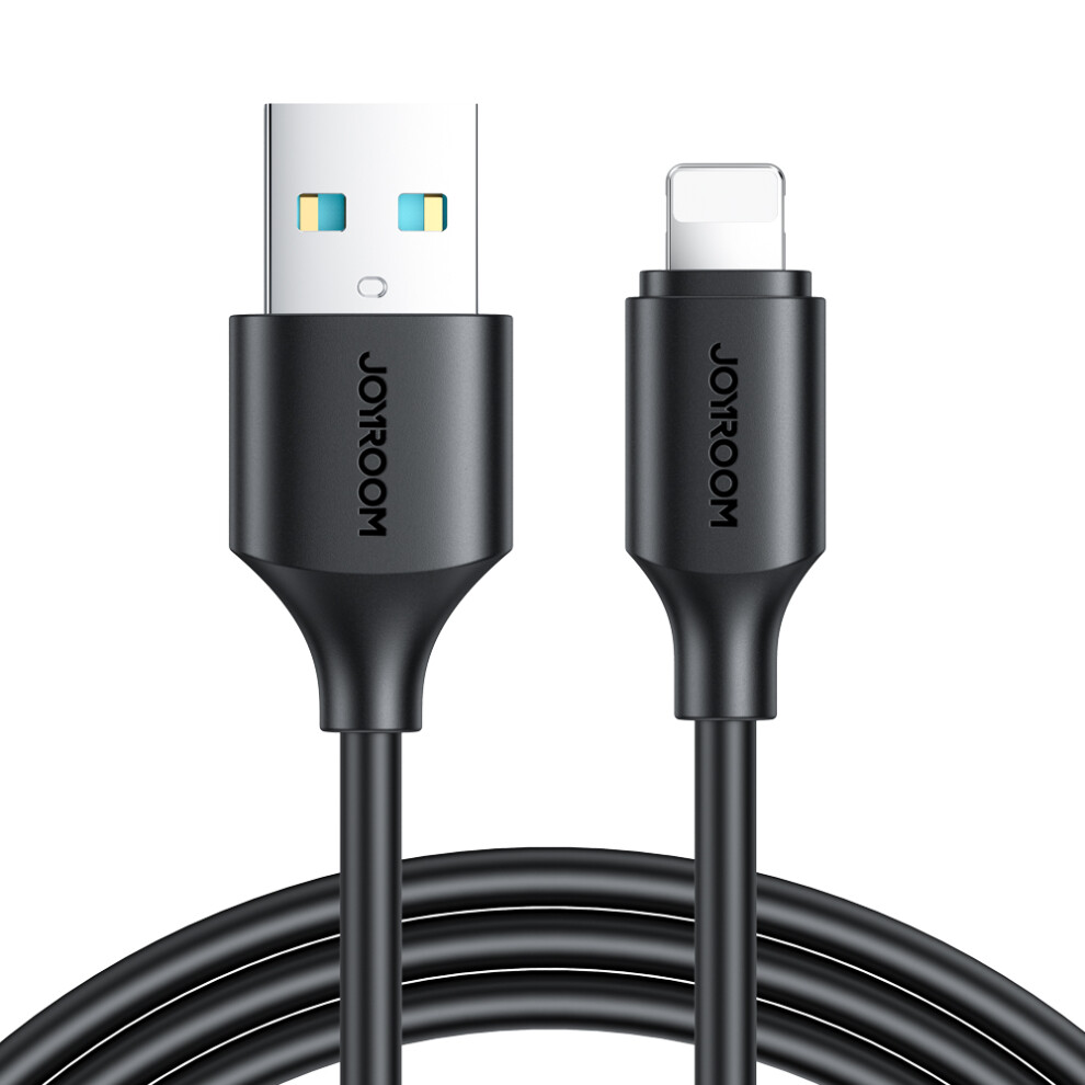 () Joyroom S-Ul012a91 1M Premium Series Usb-A To Lightning Data Cable Support 2.4A Fast Charging - Black/White 6914280542997