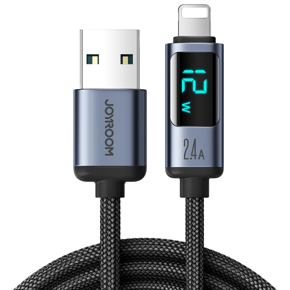 Joyroom S-Al012a16 Prism Series 2.4A Fast Charging Cable Digital Display Usb-A To Lightning Data Cord 1.2M 6914288145015