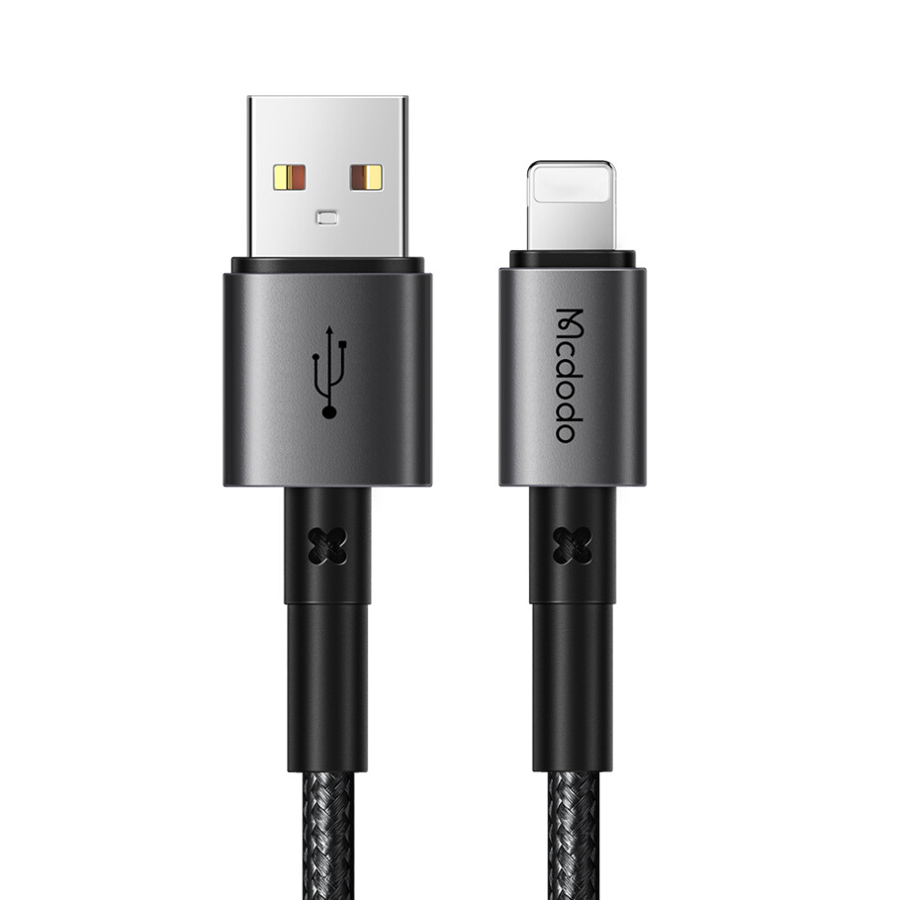 Mcdodo Ca-3581 Mdd 1.8M Lightning Charging Cable For Iphone, Ipad Usb To Lightning Data Cord (Black) Black 6914284410001