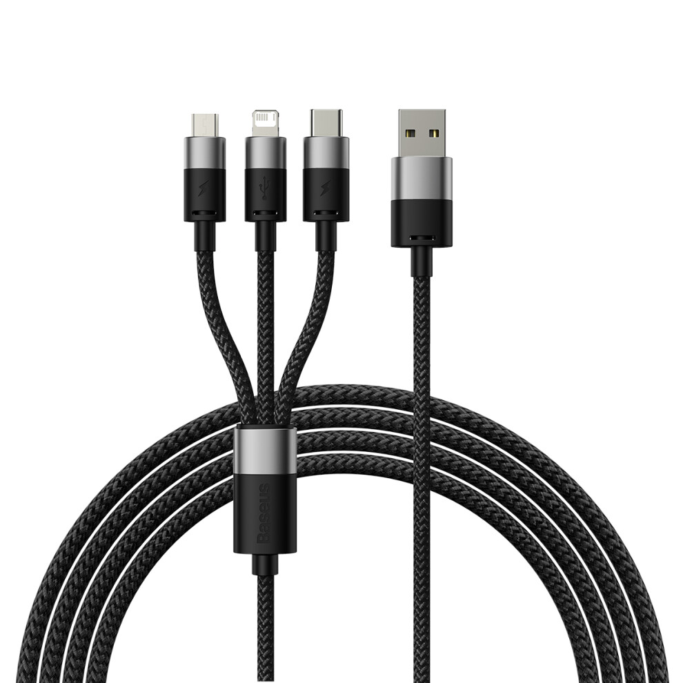 Baseus Starspeed Fast Charging Data Cable Usb To Type-C Ip Micro Usb Nylon Braided Charging Cord 6914285985423