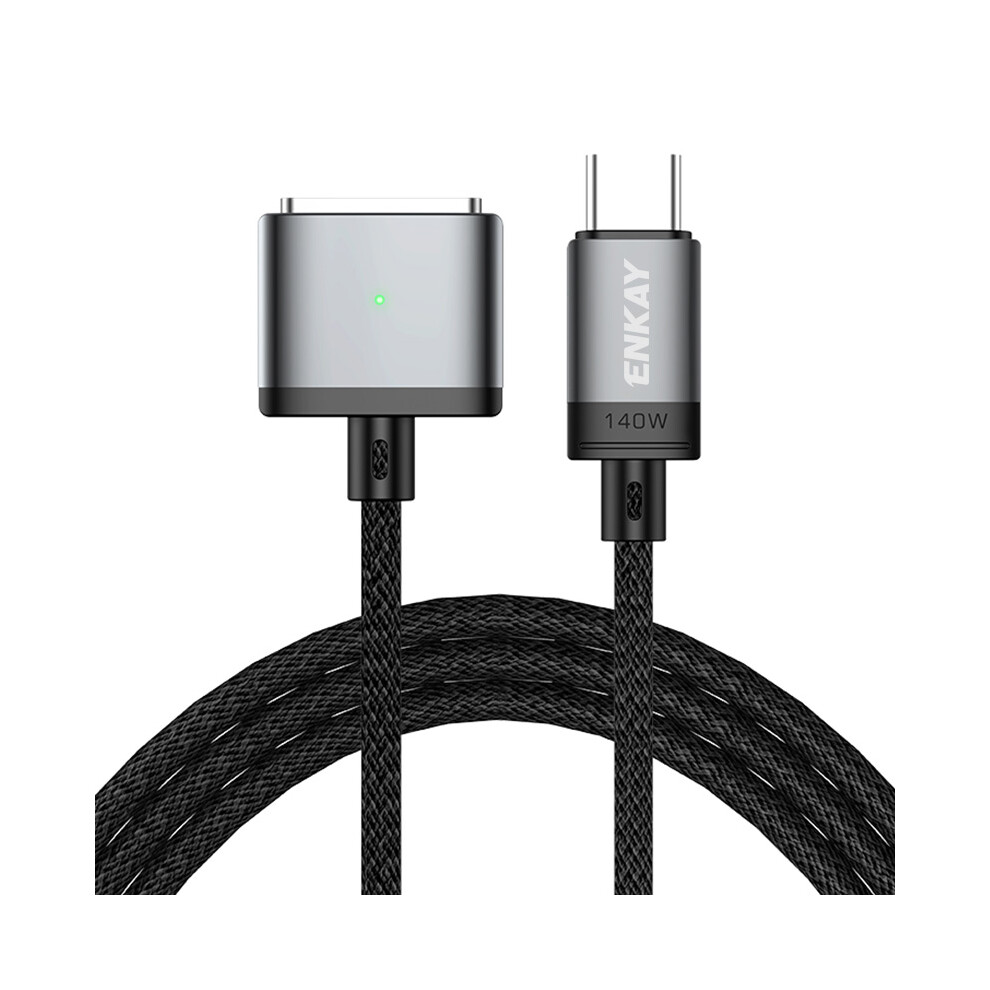 (Grey) Enkay 2M Pd 140W Compatible With Magsafe 3 Usb-C To Magnetic Charging Cable For Macbook - Grey 6914289780437