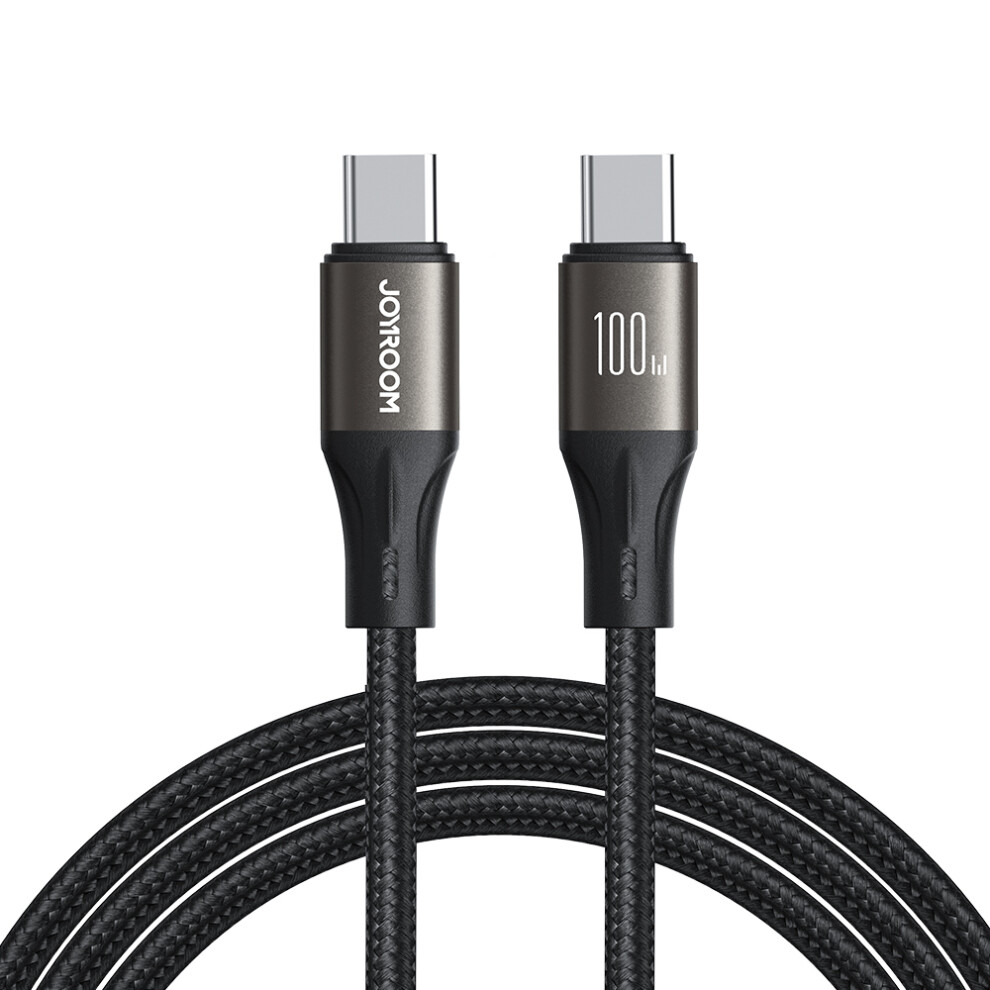Joyroom Sa25-Cc5 1.2M -Speed Series For Iphone 16-15 Series Pd 100W Fast Charging Type-C To Type-C Data Cable - Light/Black 6914283542437