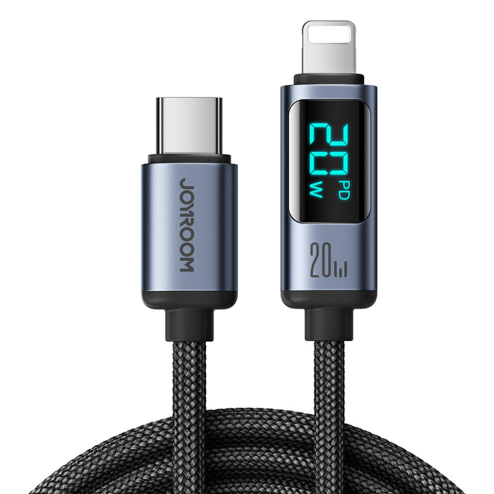 Joyroom S-Cl020a16 Prism Series For Iphone 15 Series Digital Display Fast Charging Data Cable Type-C To Lightning 20W Charging Cord 1.2M 6914280543642