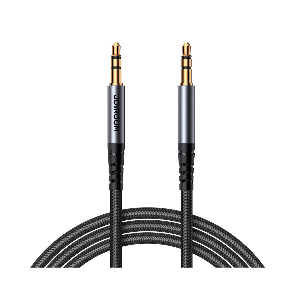 Joyroom Sy-A08 1.2M 3.5Mm Male To Male Nylon Braided Cable Stereo Sound Aux Audio Cable - Black 6914284447502