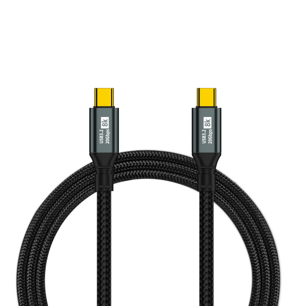 1M Usb3.2 20Gbps Braided Type-C Data Cable 8K Sync Screen 100W Charging Cable For Iphone 15 Series 6914288907606