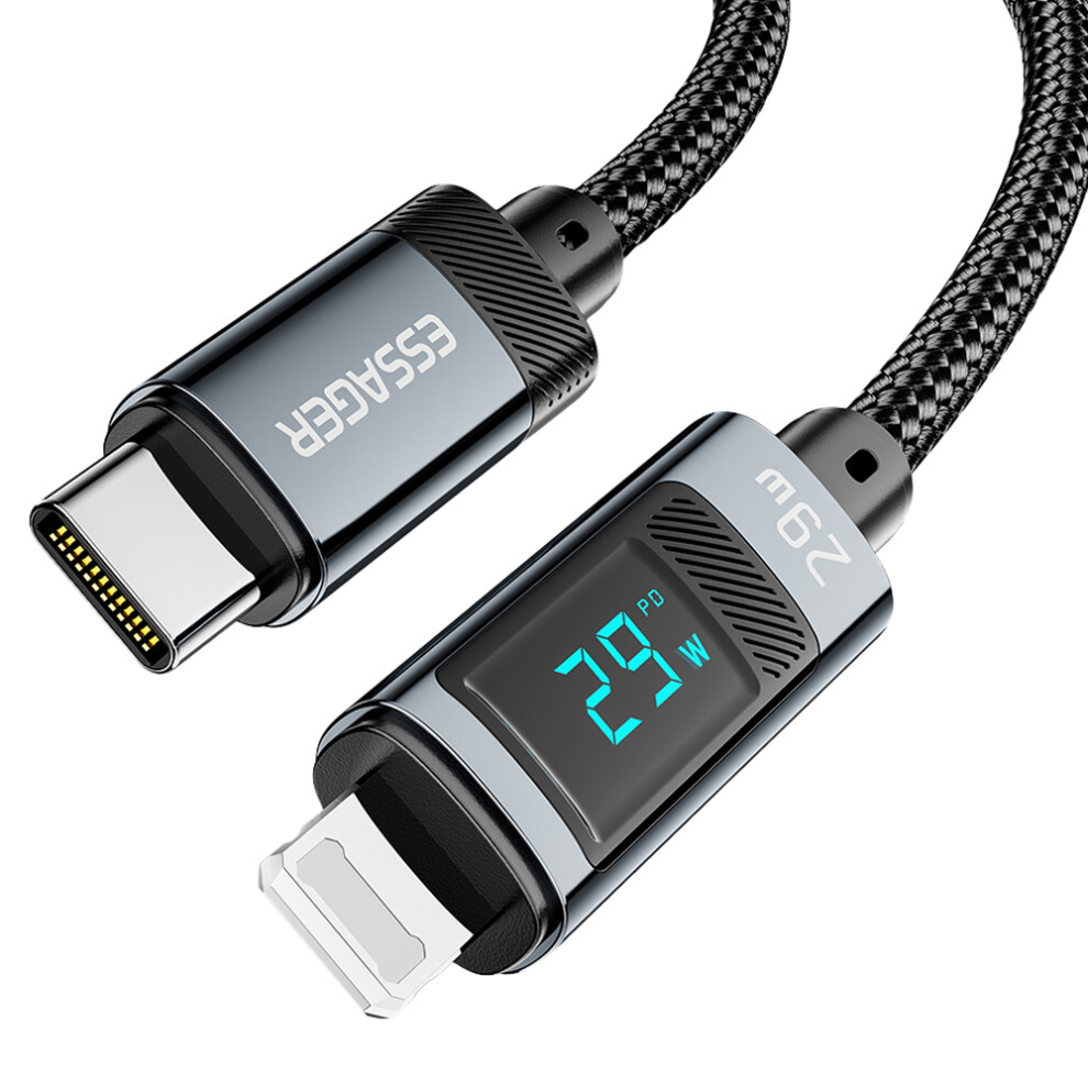Essager Es-X47 1M Type-C To Ip Charging Data Cord 29W Digital Display Fast Charging Cable 6914287827806